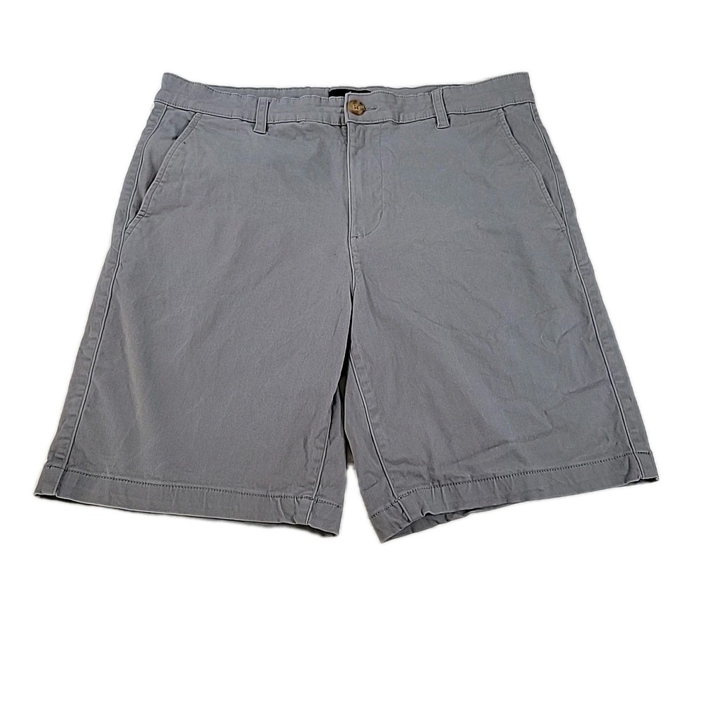 Daniel Hechter Shorts‎ Mens 34 GRAY Chino Flat Front Casual Summer Paris